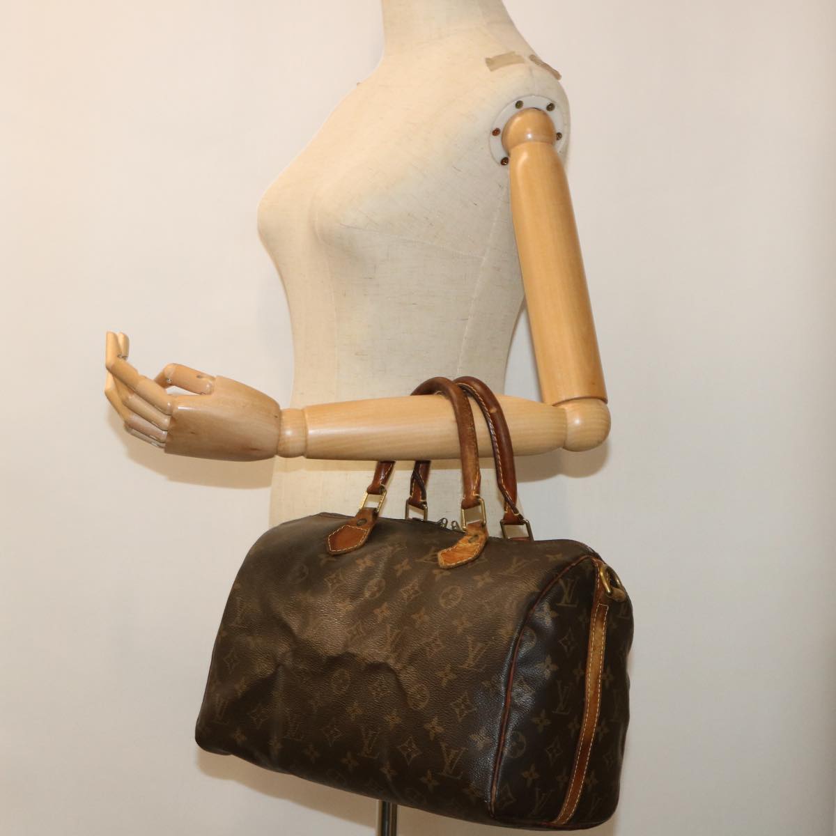 LOUIS VUITTON Monogram Speedy Bandouliere 30 Hand Bag M40391 LV 53969