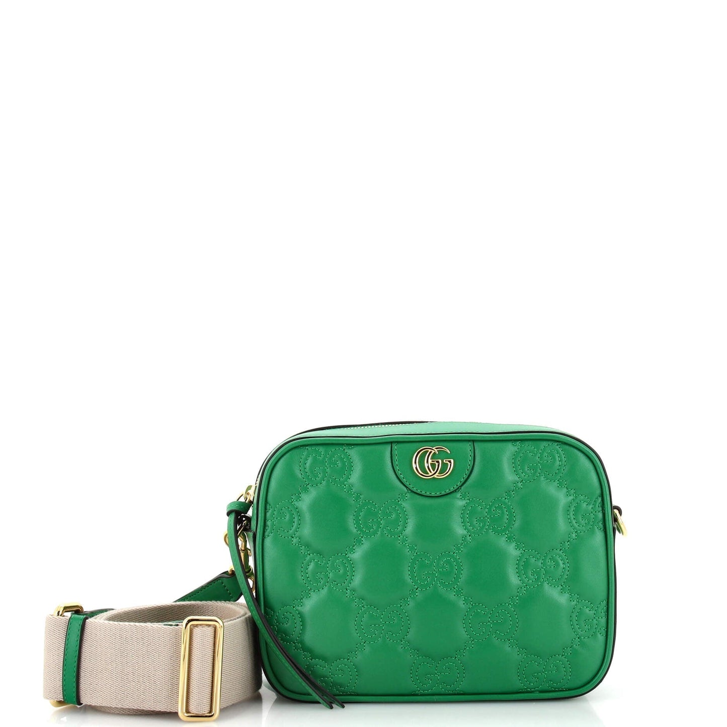 Luxury Gucci Trending 2025 Zip Camera Bag GG Matelasse Leather Small