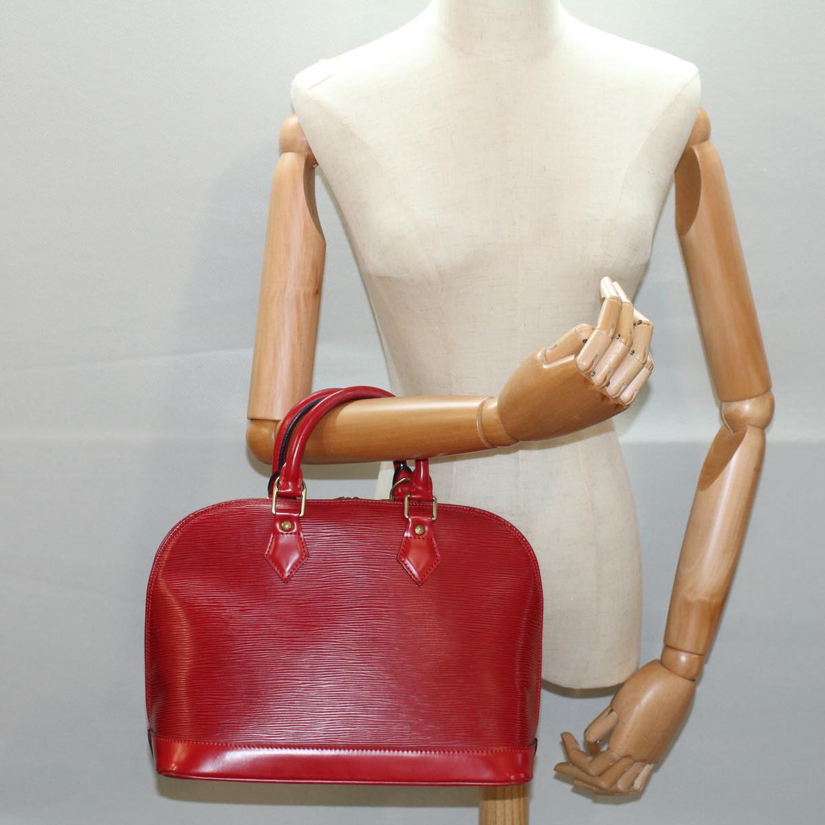 LOUIS VUITTON Epi Alma Hand Bag Castilian Red M52147 LV 53991