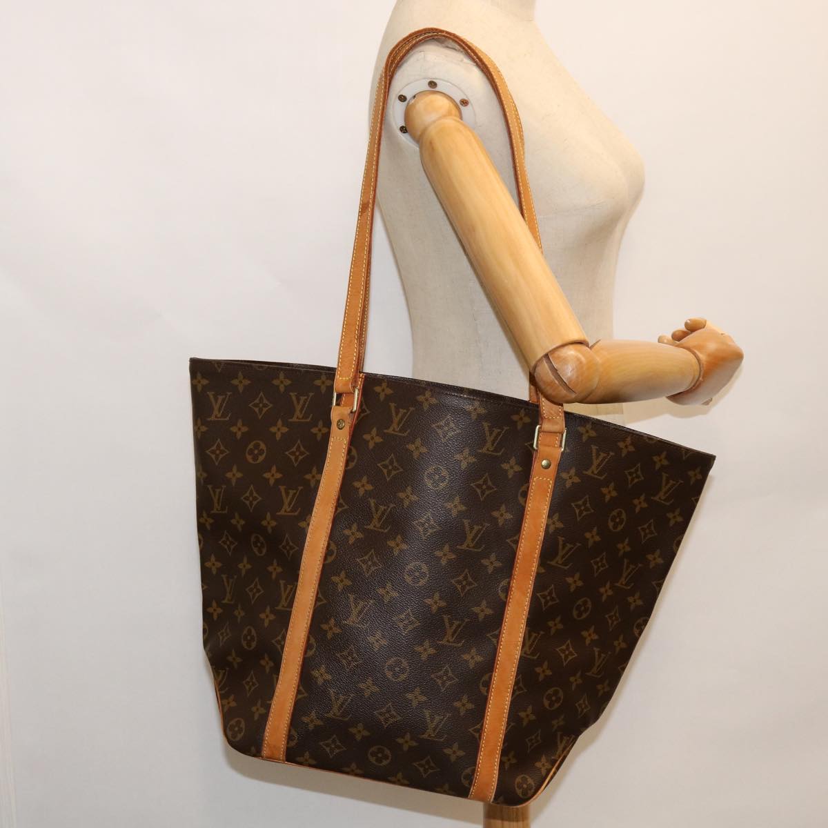 LOUIS VUITTON Monogram Sac Shopping Tote Bag M51108 LV 53995