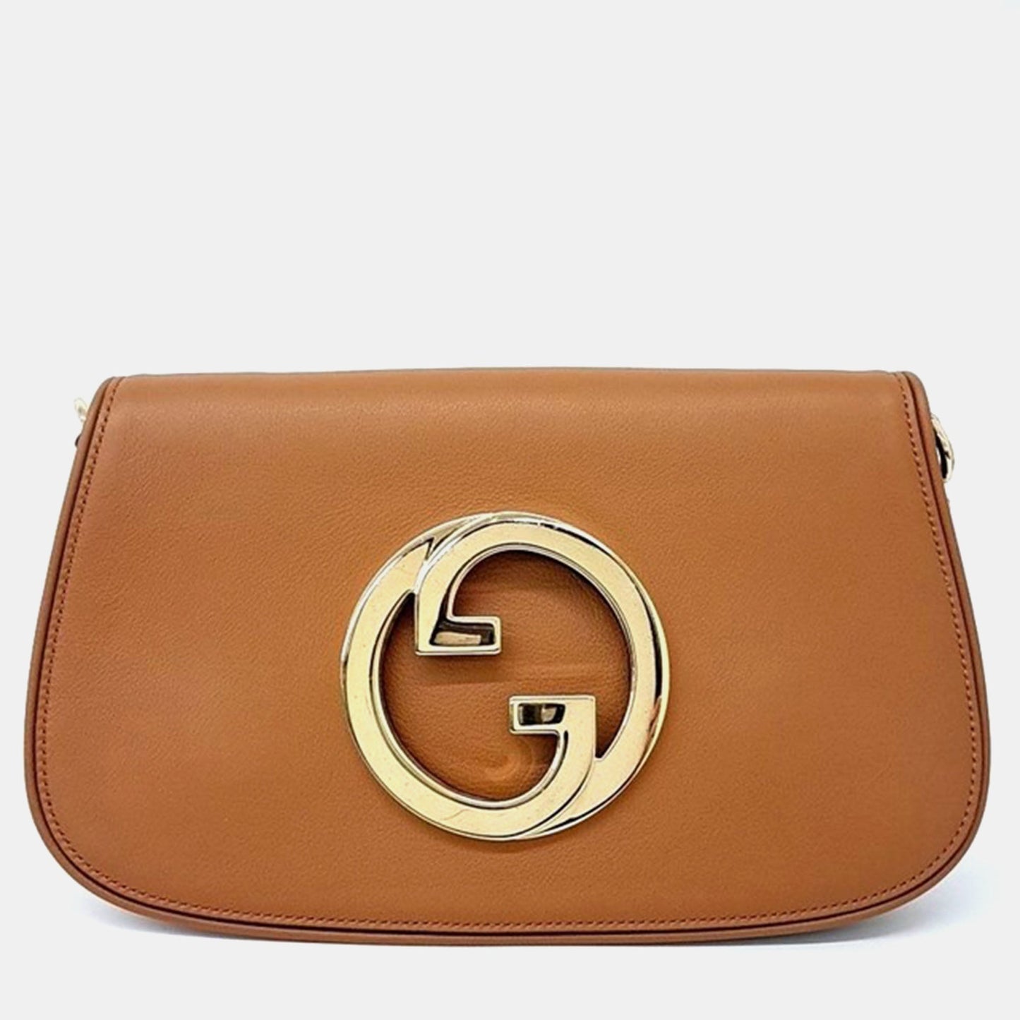 Luxury Gucci Trending 2025 Brown Leather Blondie Shoulder Bag