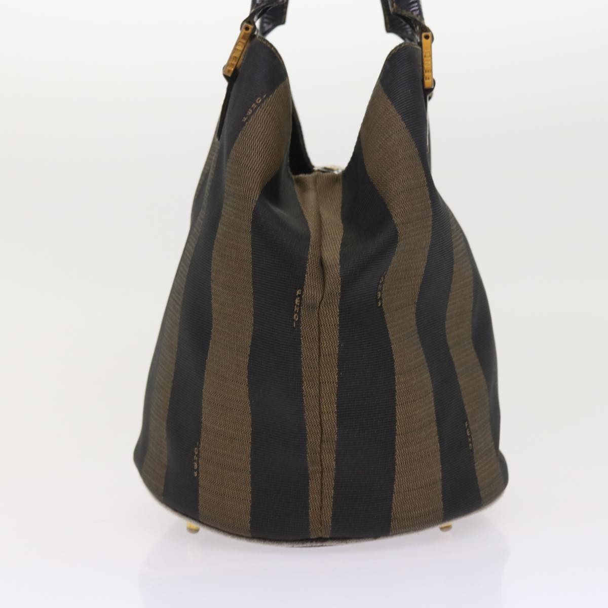 Luxury FendiPecan Canvas Hand Bag Black Brown54107