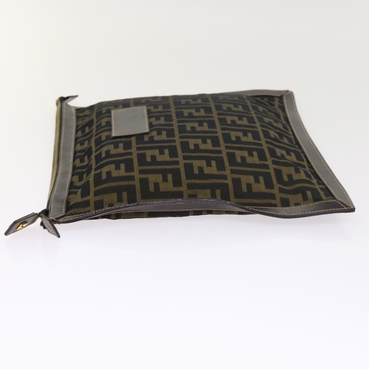 Luxury FendiZucca Canvas Pouch Black Brown54125