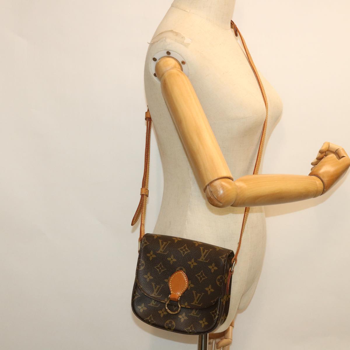 LOUIS VUITTON Monogram Saint Cloud PM Shoulder Bag M51244 LV 54229