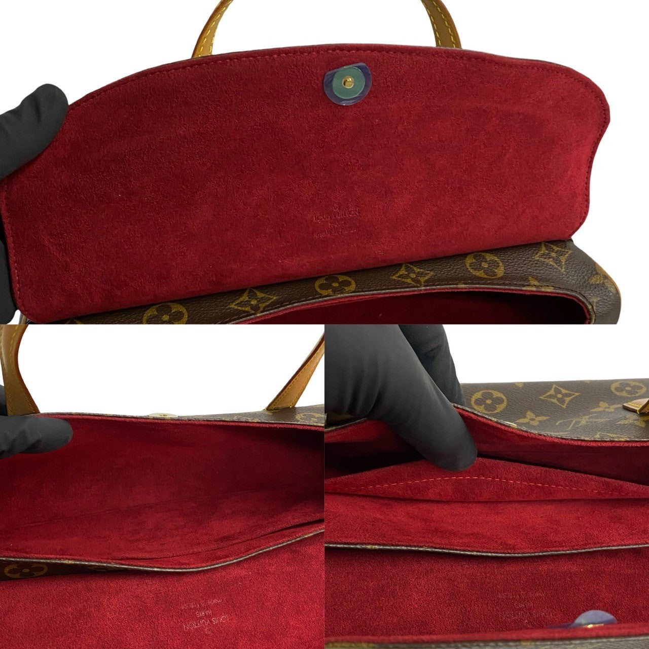 Louis Vuitton Vintage Sonatine Leather Handbag Brown