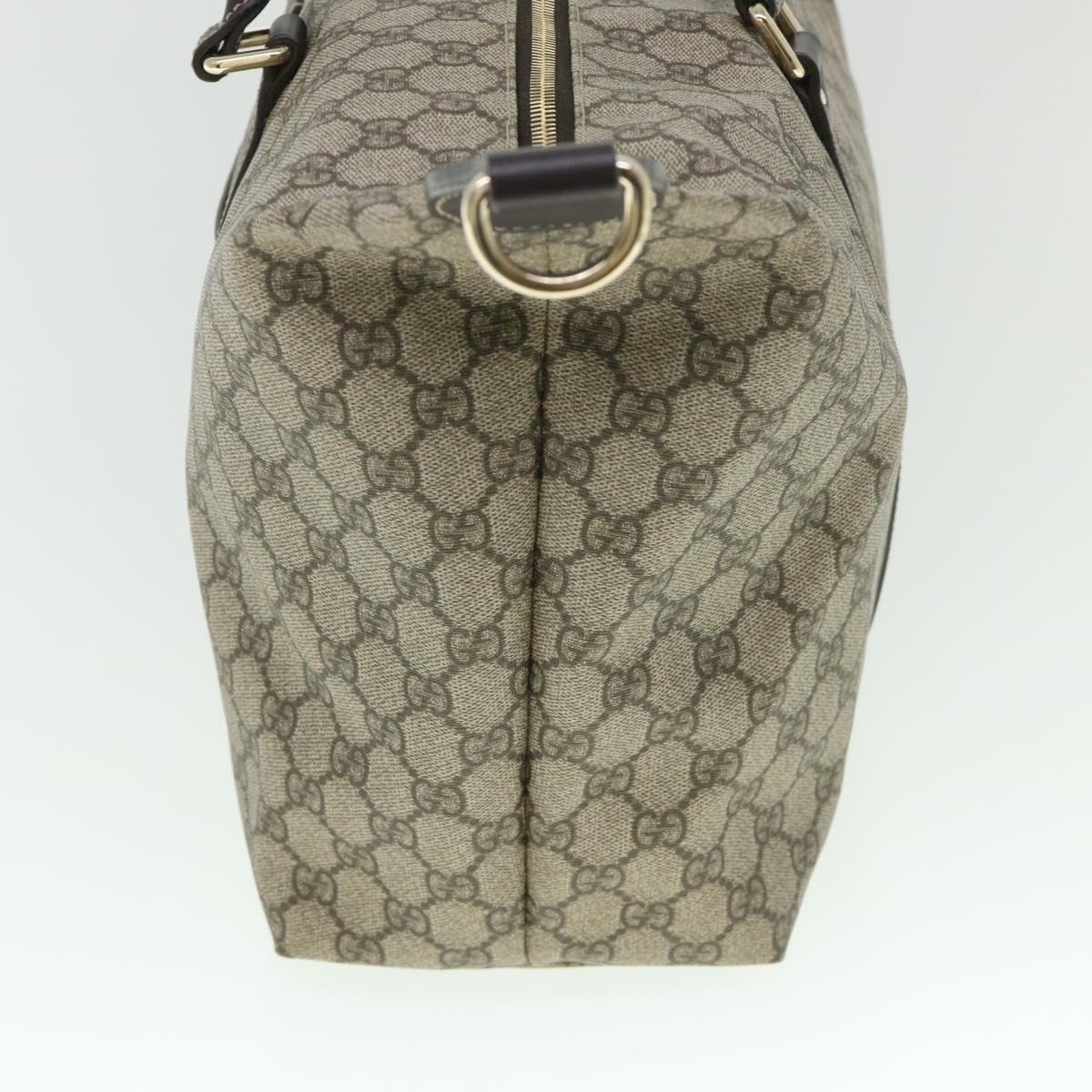 Luxury Gucci GG Supreme Boston Bag PVC Leather 2way Beige 246895 54514
