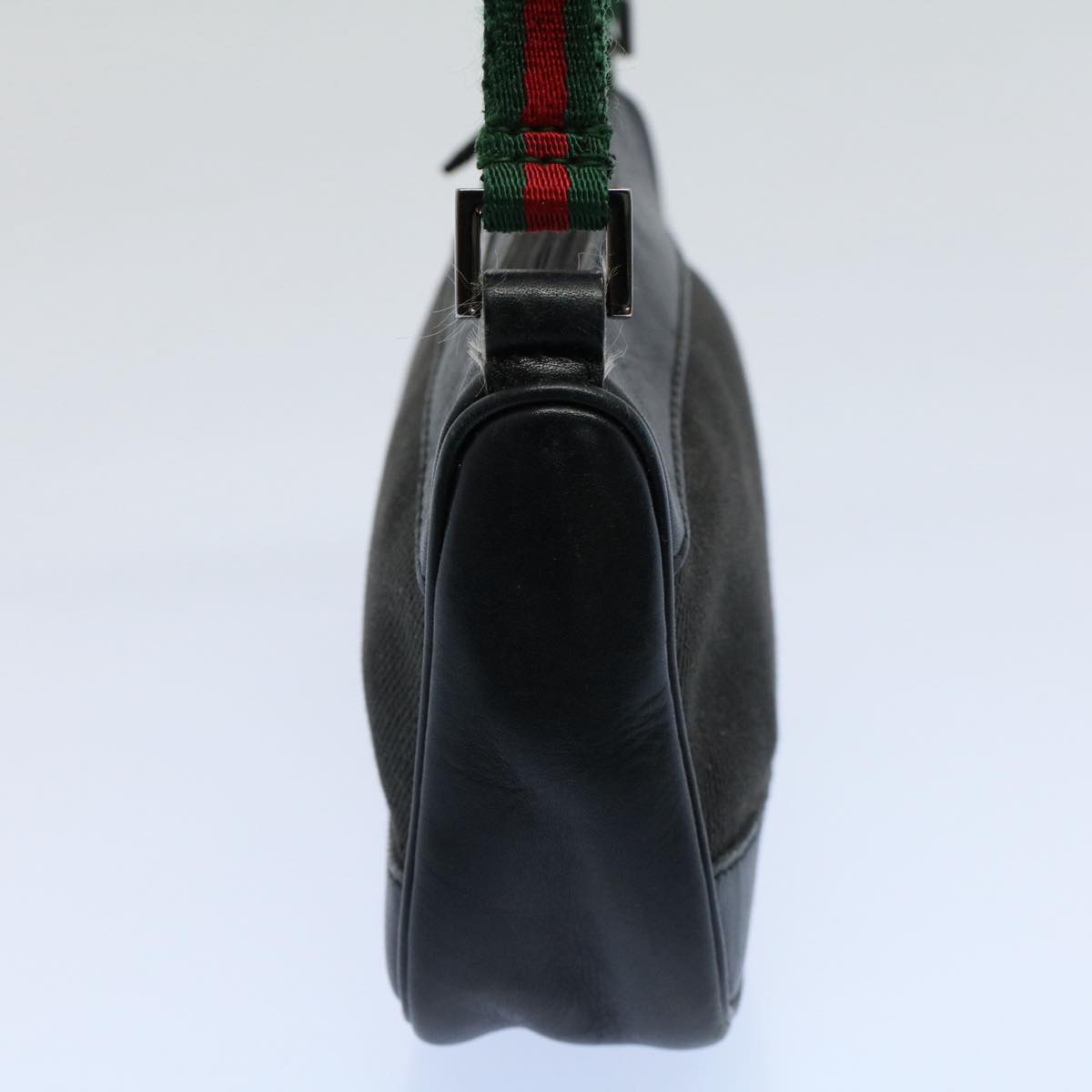 Luxury Gucci Web Sherry Line Shoulder Pouch Canvas Black Red 92821 204991 54532