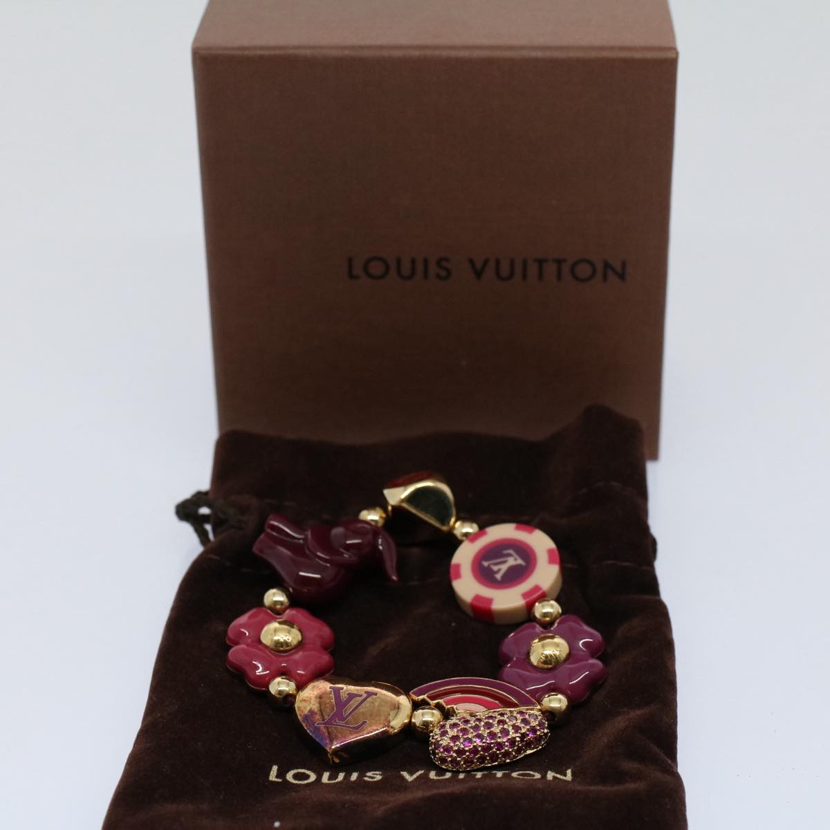 LOUIS VUITTON Bracelet Tutti Lucky Bracelet Purple Gold M66220 LV 54602