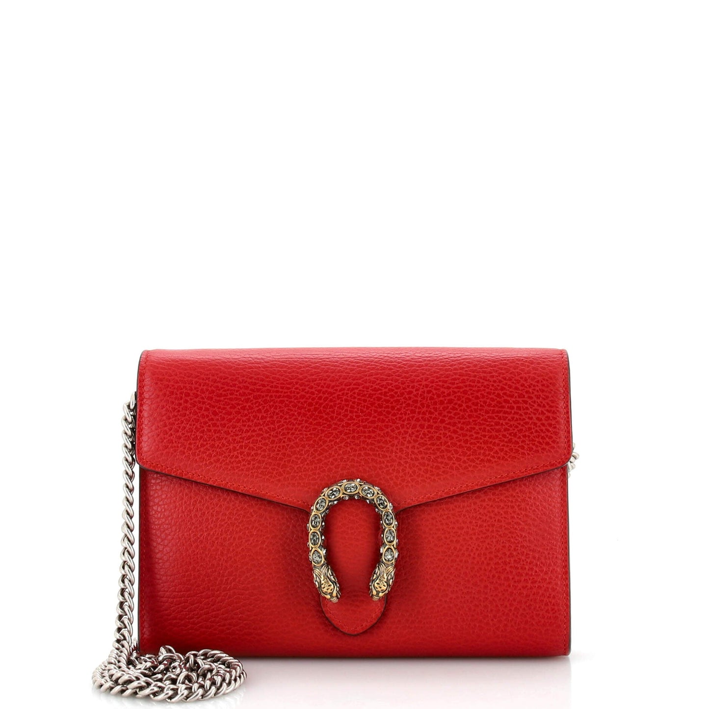 Luxury Gucci Trending 2025 Dionysus Chain Wallet Leather with Embellished Detail Small