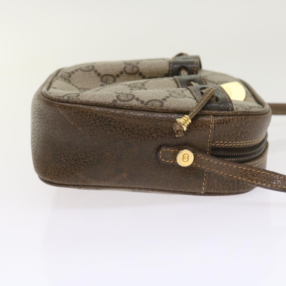Luxury Gucci GG Supreme Shoulder Bag PVC Leather Beige 54691