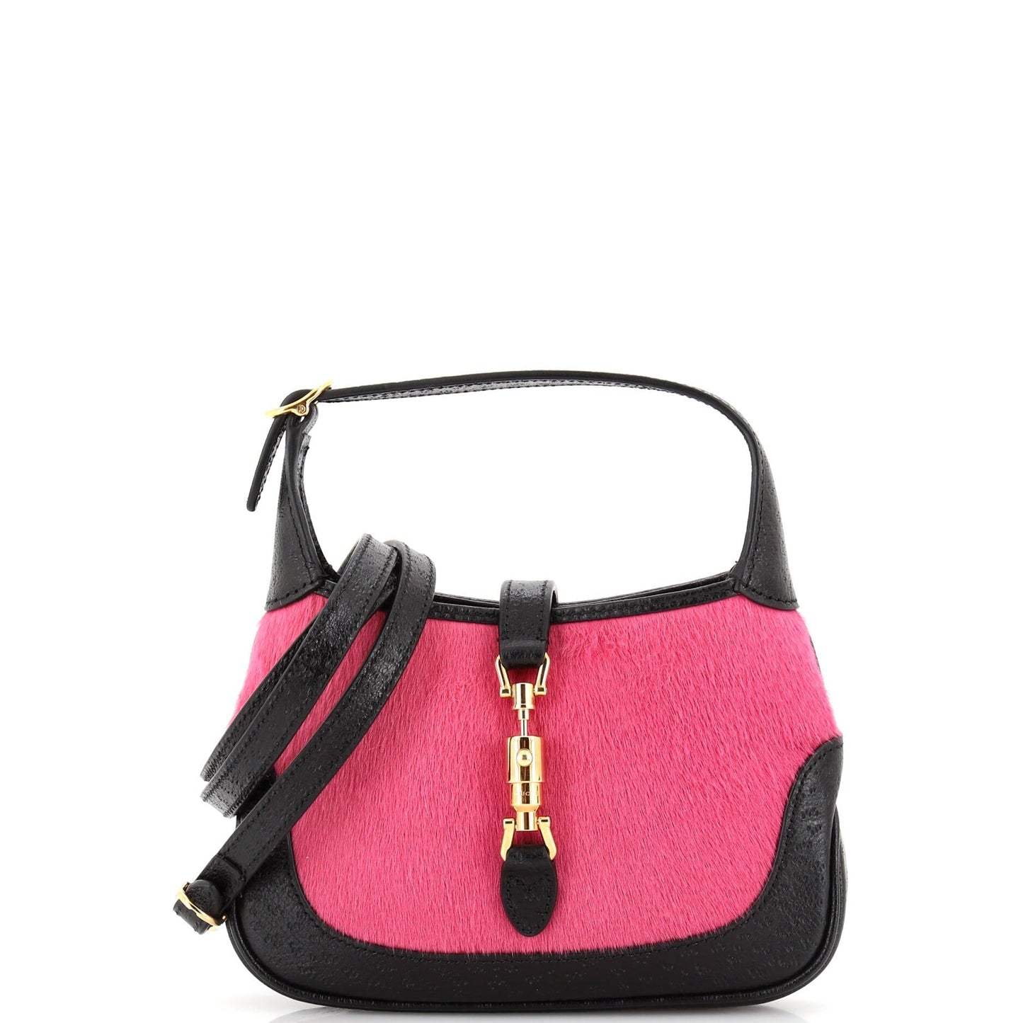 Luxury Gucci Trending 2025 Jackie 1961 Hobo Calf Hair with Leather Mini