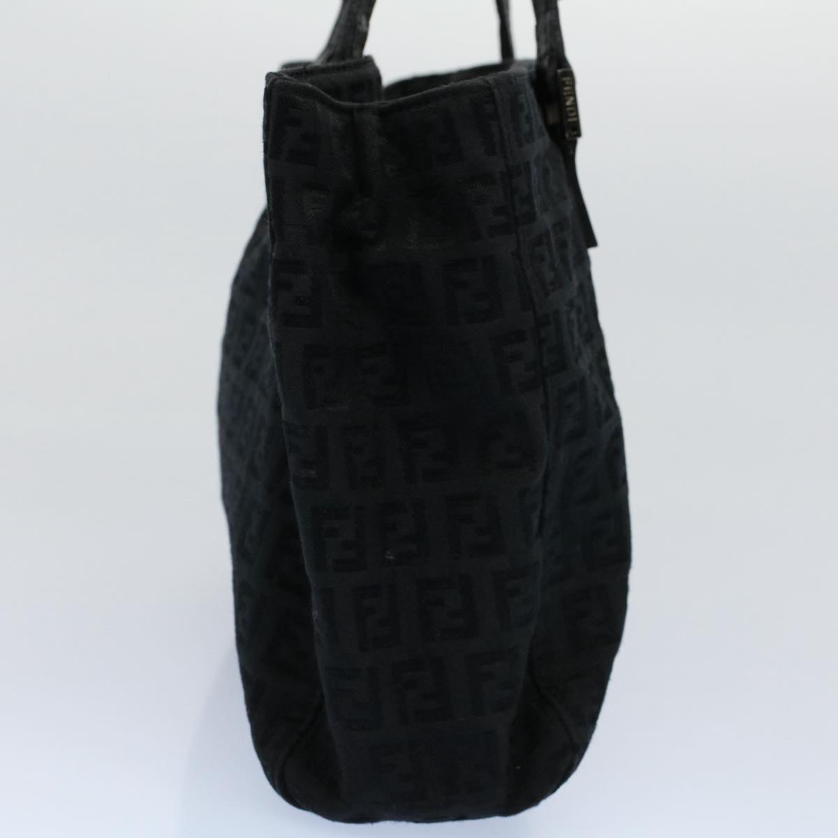 Luxury FendiZucchino Canvas Hand Bag Black55024