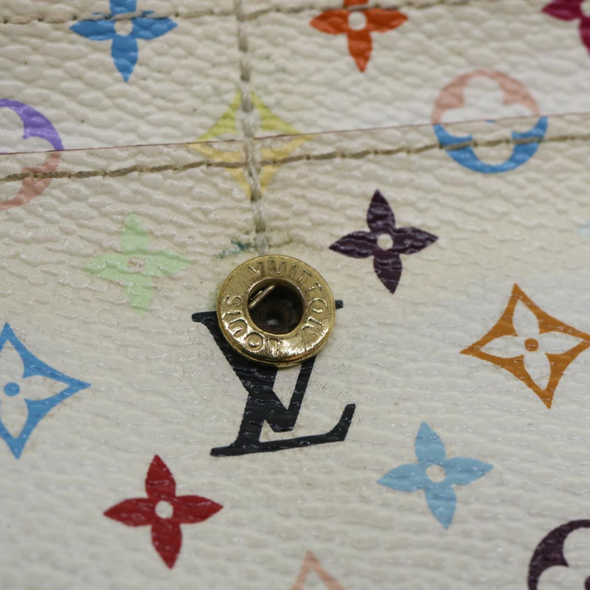 LOUIS VUITTON Multicolor Portefeuille Sarah Long Wallet White M93532 55113