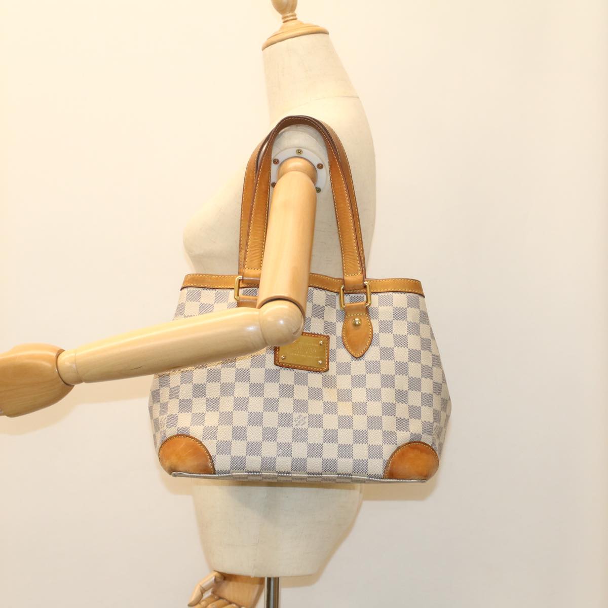 LOUIS VUITTON Damier Azur Hampstead PM Tote Bag N51207 LV 55125
