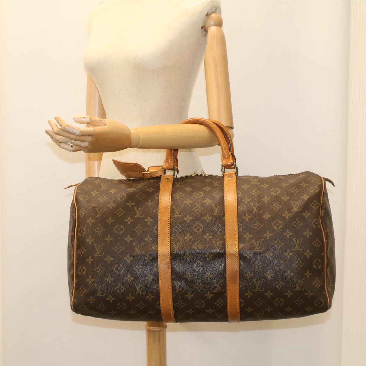 LOUIS VUITTON Monogram Keepall 50 Boston Bag M41426 LV 55217