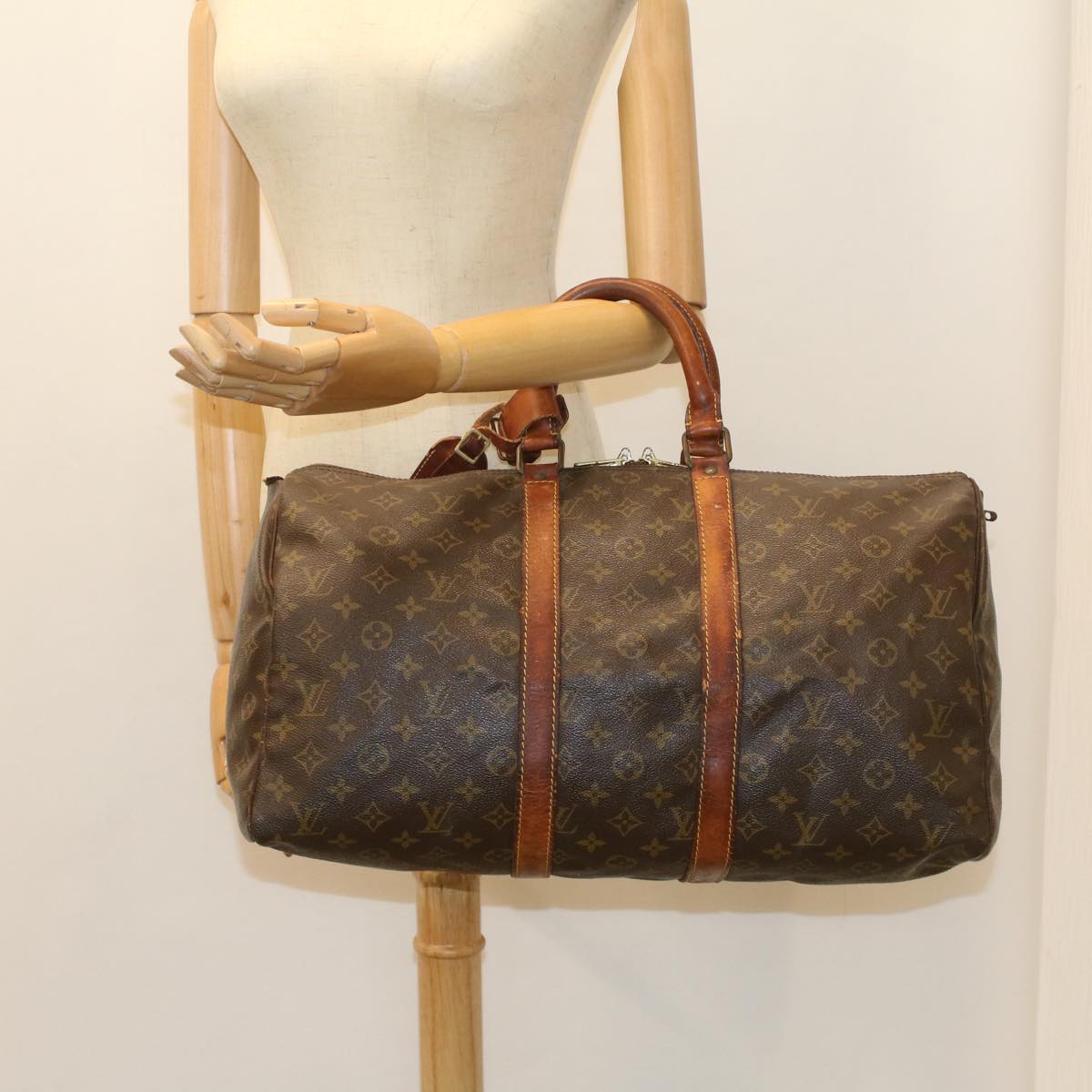 LOUIS VUITTON Monogram Keepall 45 Boston Bag M41428 LV 55342
