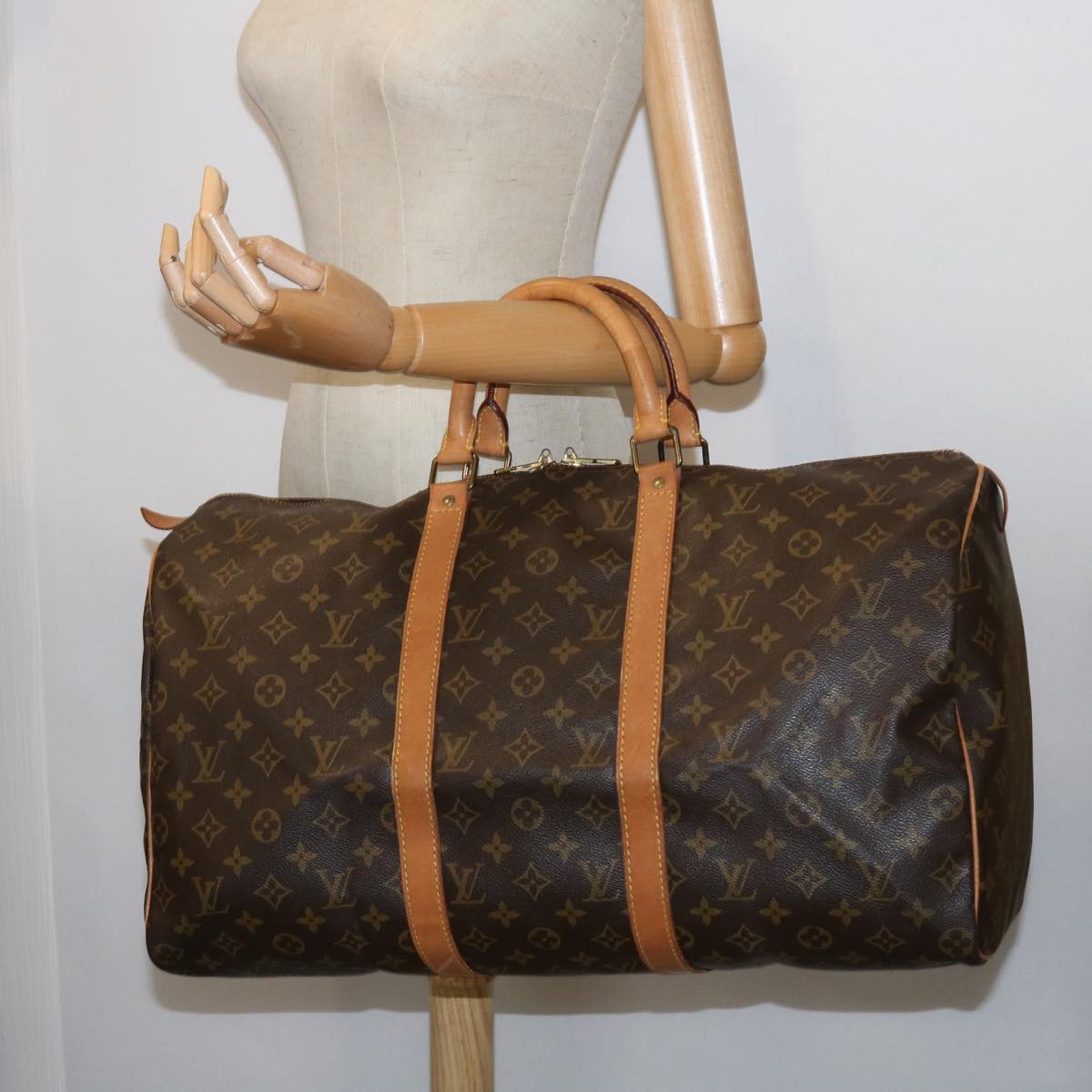 LOUIS VUITTON Monogram Keepall 50 Boston Bag M41426 LV 55344