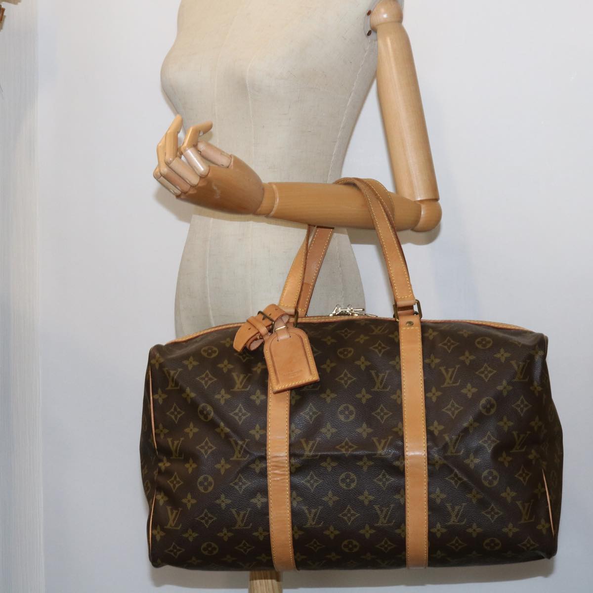 LOUIS VUITTON Monogram Sac Souple 45 Boston Bag M41624 LV 55490