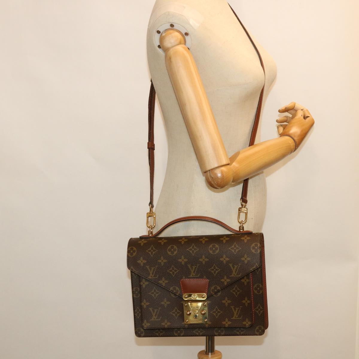 LOUIS VUITTON Monogram Monceau 26 Hand Bag 2way M51187 LV 55594