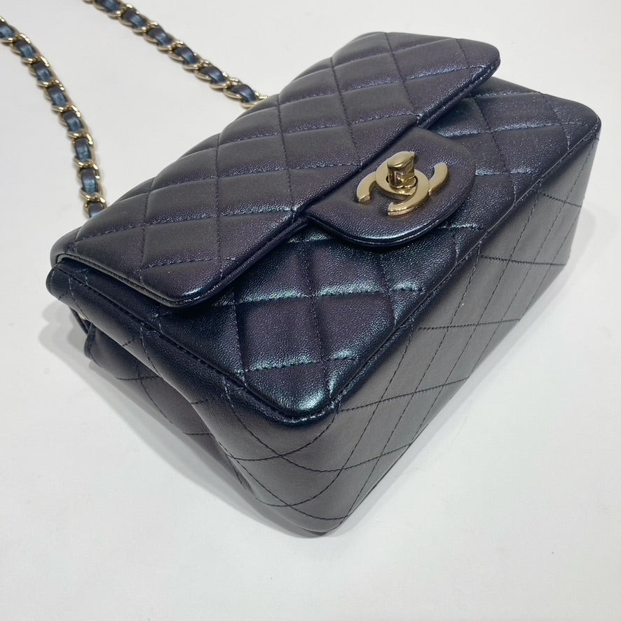 No.4258-Chanel Lambskin Square Mini Classic Flap 17cm (Unused / 未使用品)