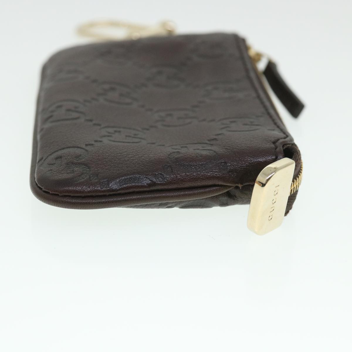 Luxury Gucci Guccissima GG Coin Purse Leather Brown 233183 55625