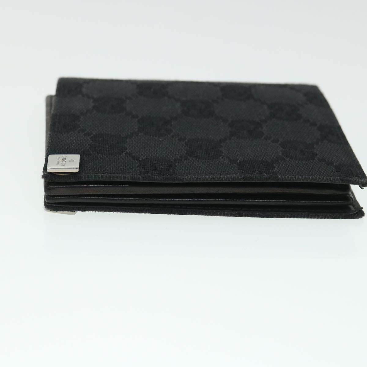 Luxury Gucci GG Canvas Card Case Black 90634 55683