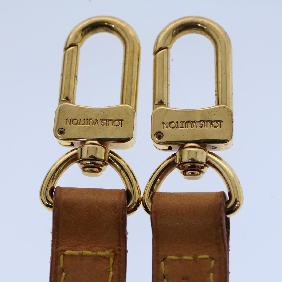 LOUIS VUITTON Shoulder Strap Leather 47.2"" Beige LV 55788