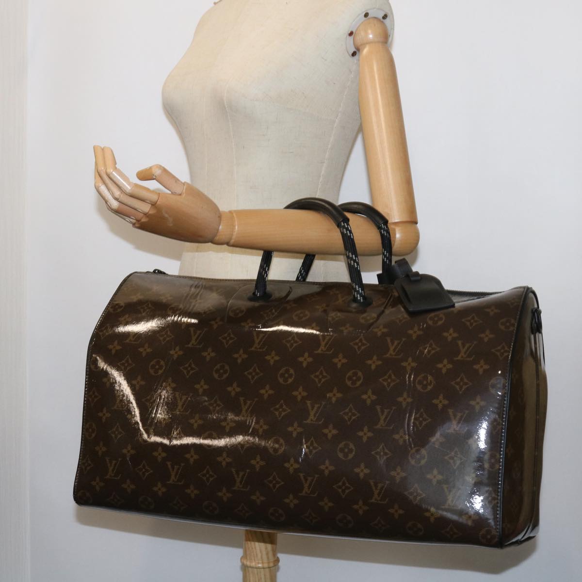 LOUIS VUITTON Monogram Glaze Keepall Bandouliere 50 Bag M43899 LV 55861A