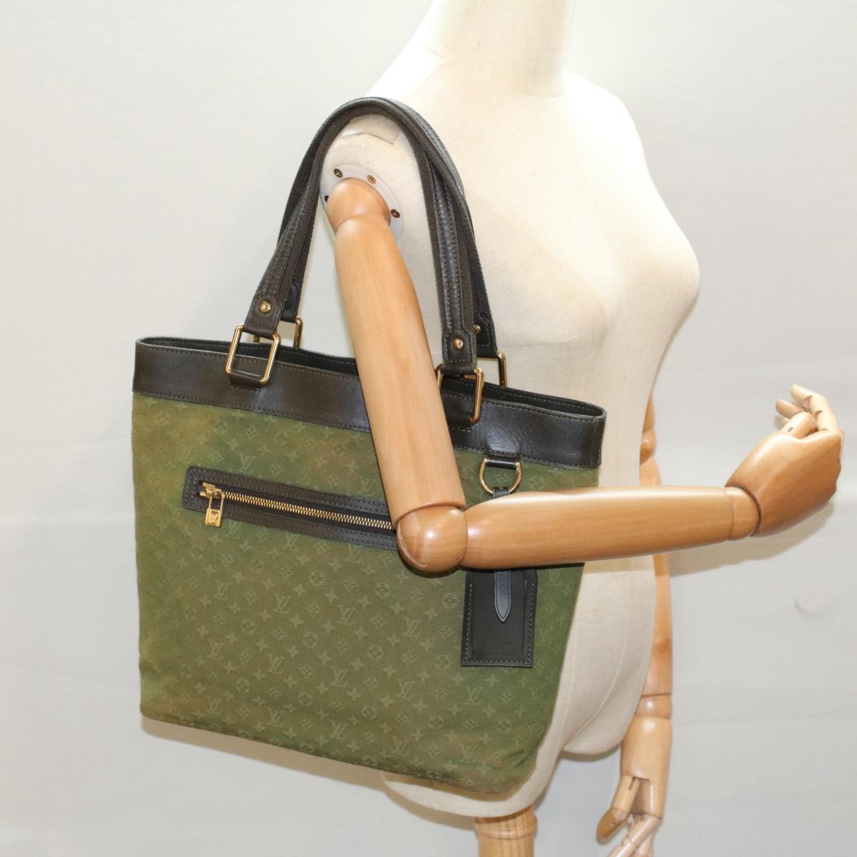 LOUIS VUITTON Monogram Mini Lucille GM Tote Bag TST Khaki M92681 LV 55958