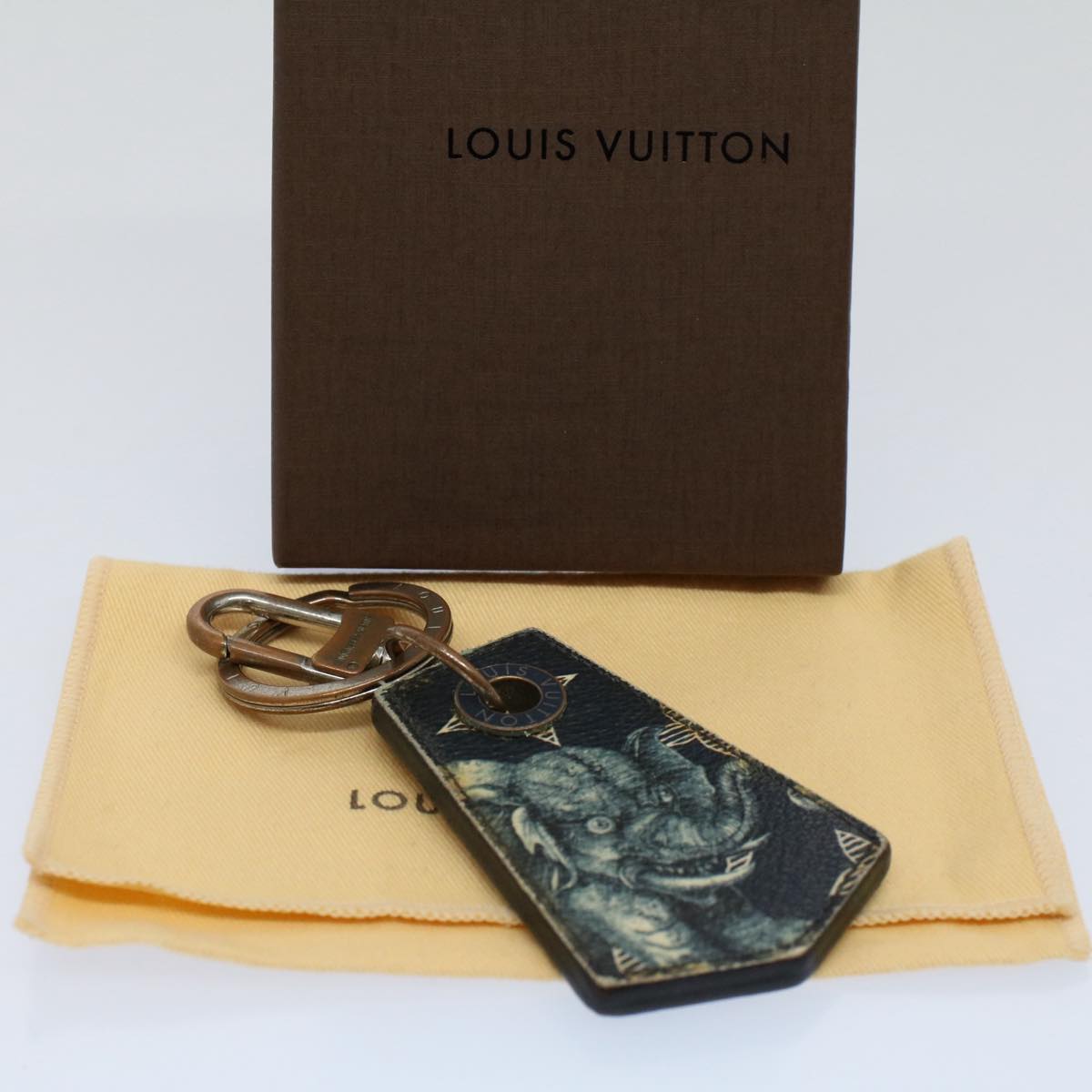 LOUIS VUITTON Monogram Savanna Unchappe Chapman Key Holder MP2038 LV 55967