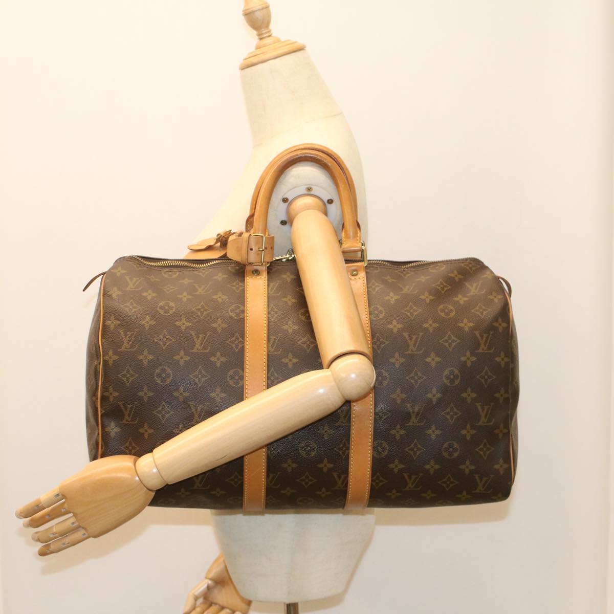 LOUIS VUITTON Monogram Keepall 45 Boston Bag M41428 LV 55968