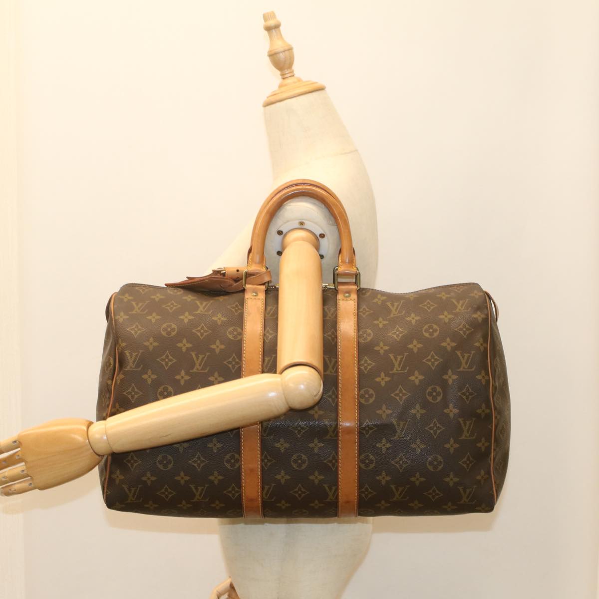 LOUIS VUITTON Monogram Keepall 45 Boston Bag M41428 LV 55971