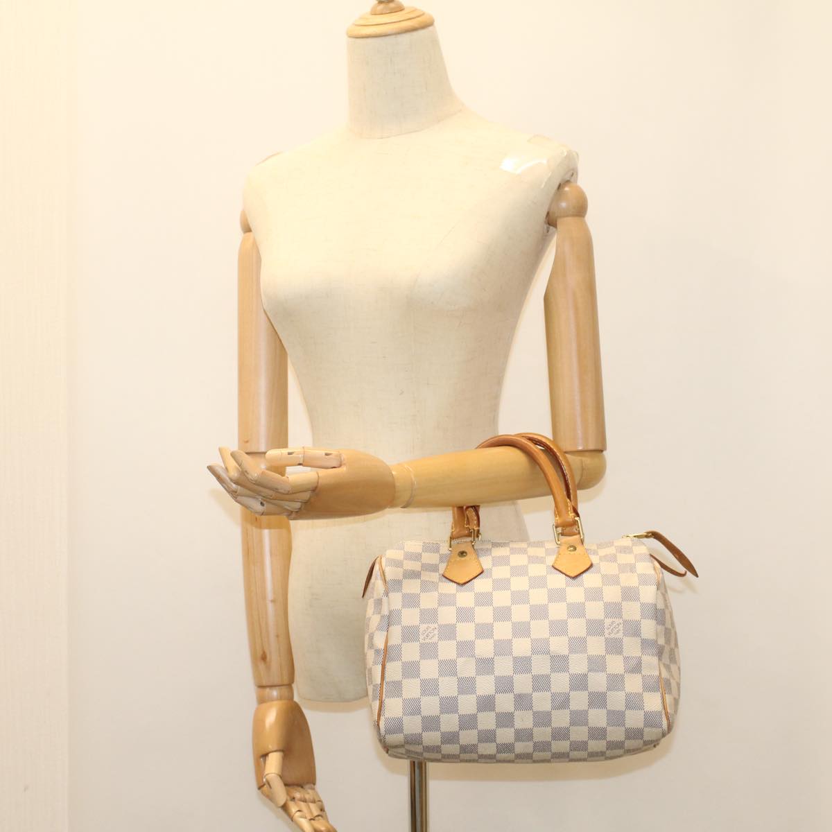 LOUIS VUITTON Damier Azur Speedy 25 Hand Bag N41534 LV 56034