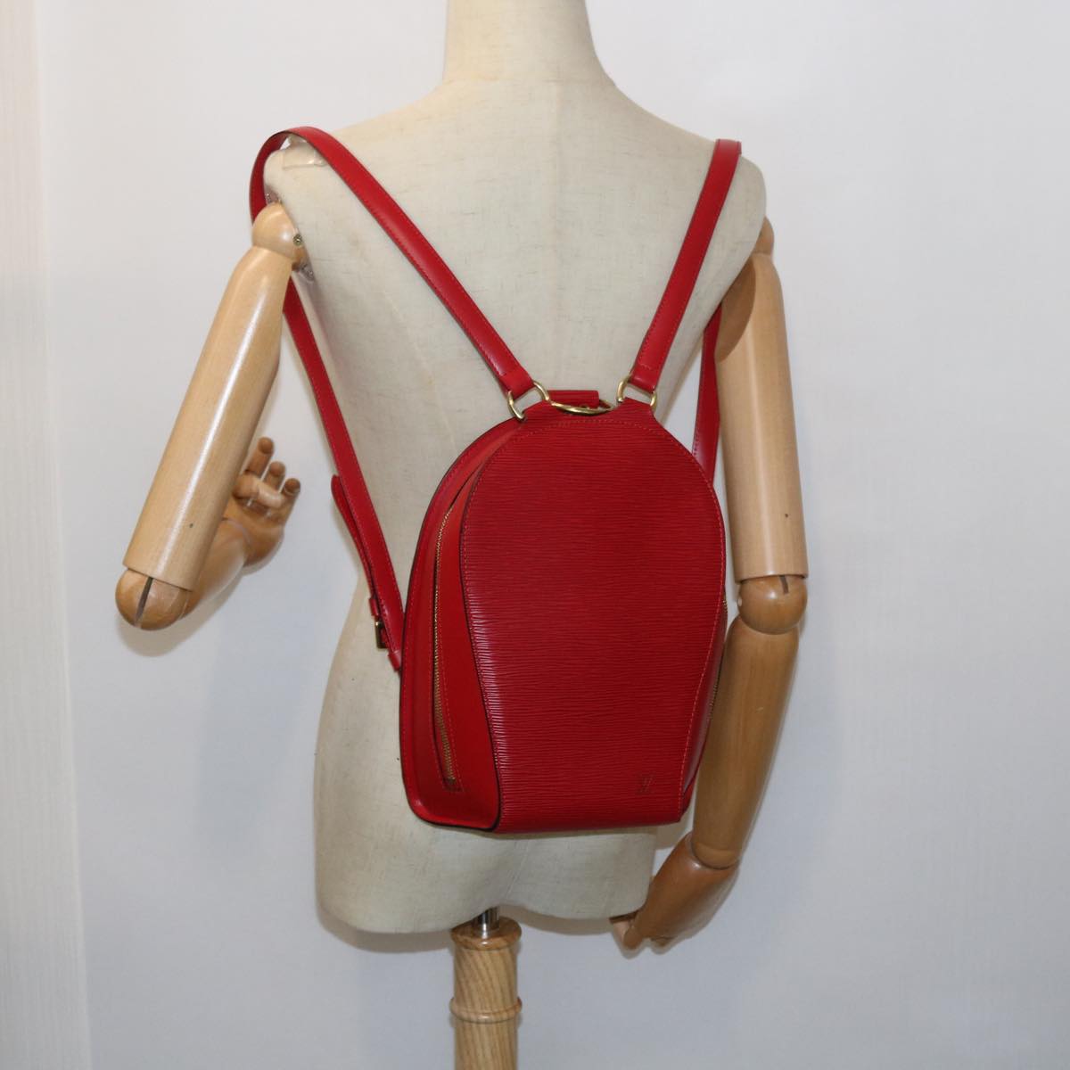 LOUIS VUITTON Epi Mabillon Backpack Castilian Red M52237 LV 56221