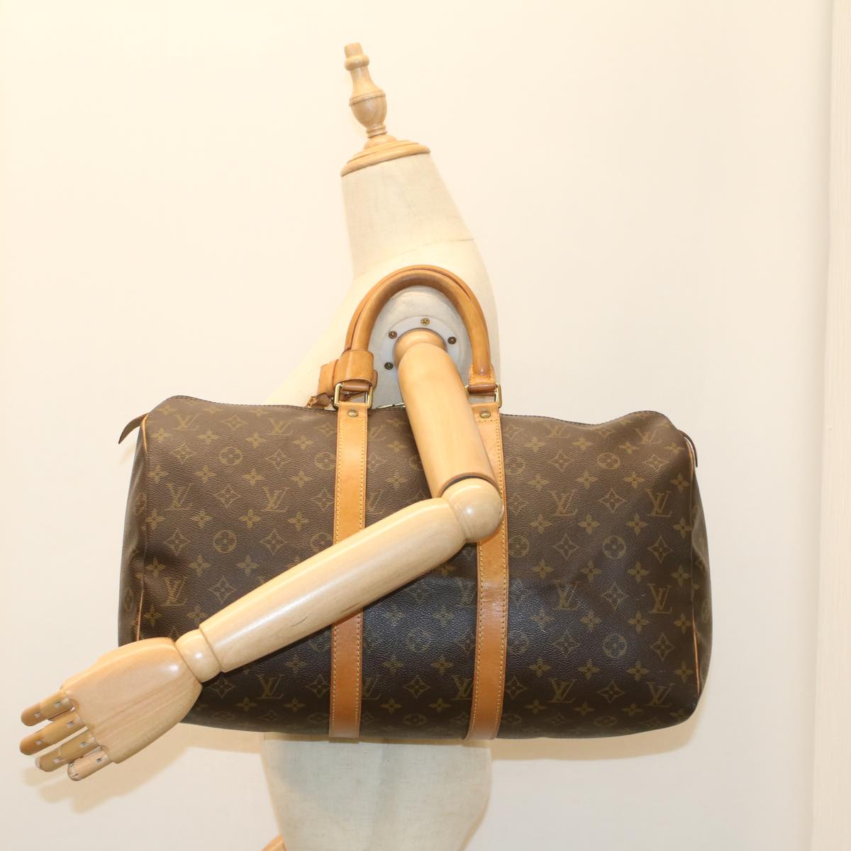 LOUIS VUITTON Monogram Keepall 45 Boston Bag M41428 LV 56244