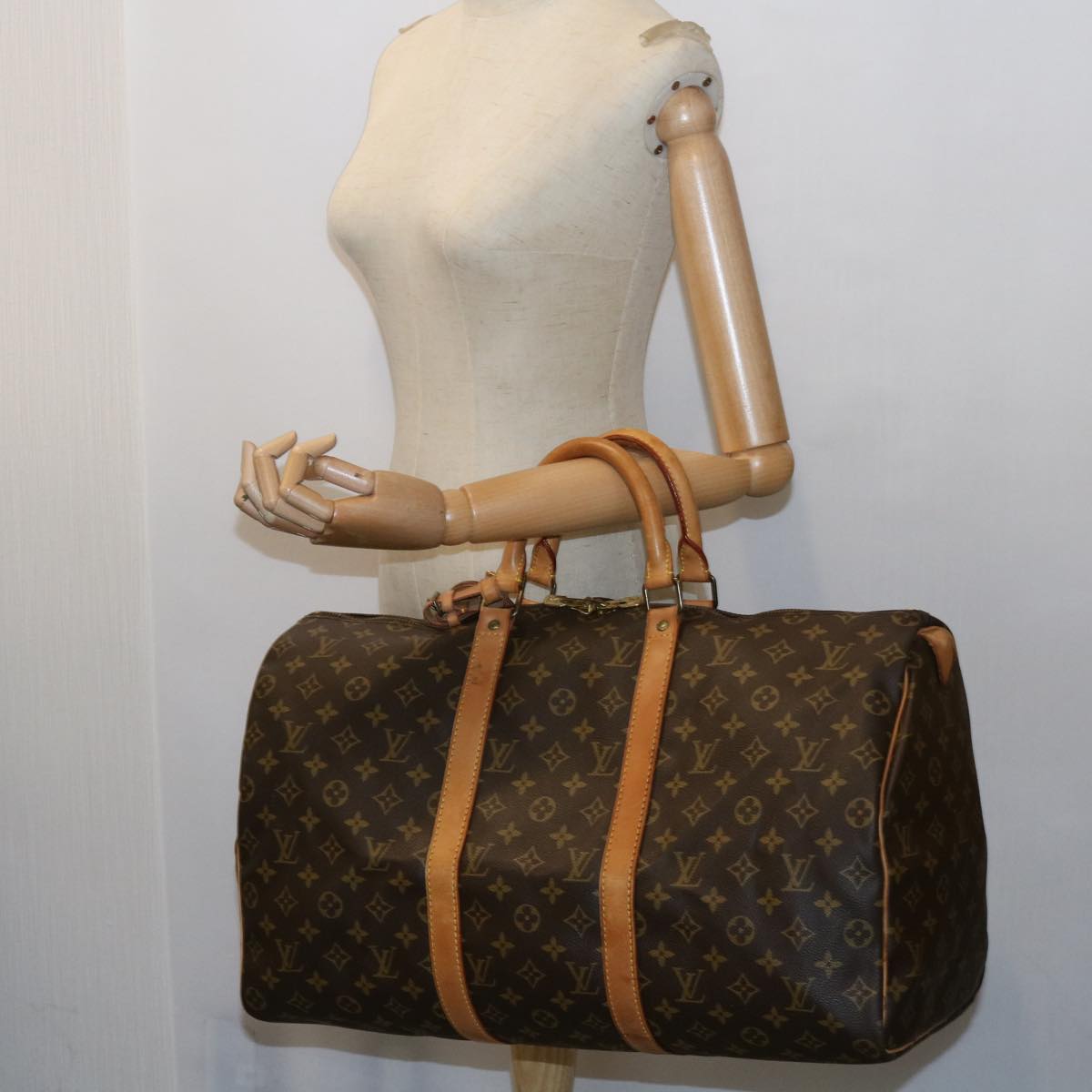 LOUIS VUITTON Monogram Keepall 50 Boston Bag M41426 LV 56250