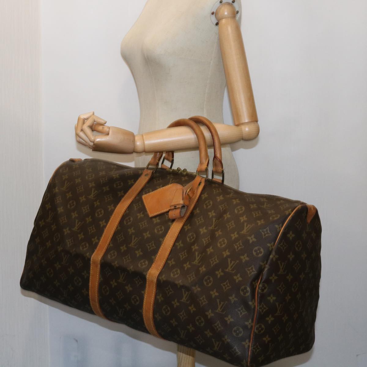 LOUIS VUITTON Monogram Keepall 60 Boston Bag M41422 LV 56259