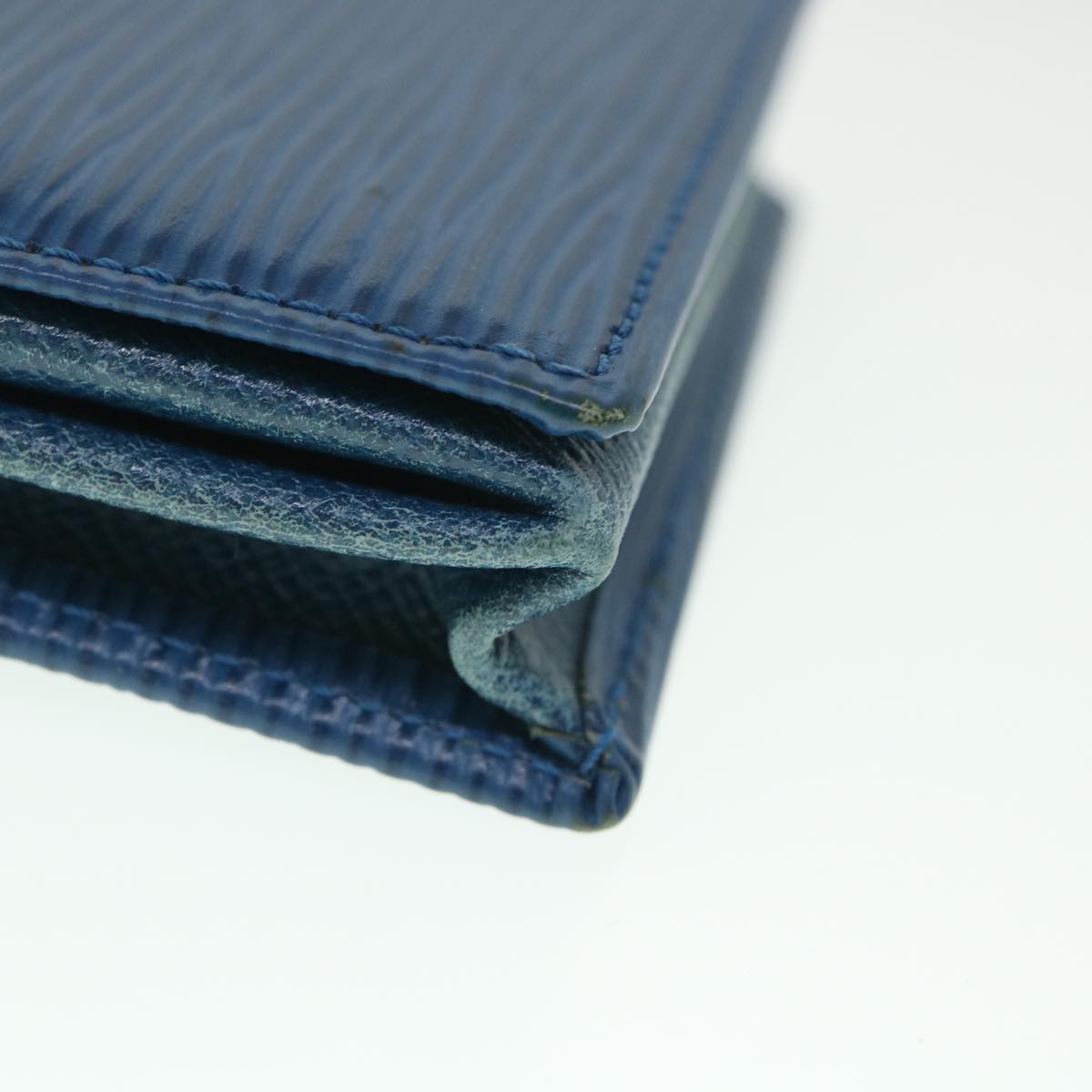 LOUIS VUITTON Epi Porte Monnaie Boite Coin Purse Blue M63695 LV 56335