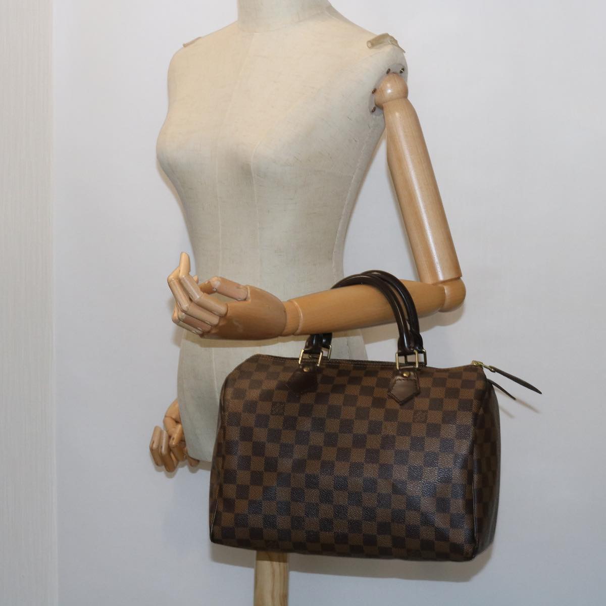 LOUIS VUITTON Damier Ebene Speedy 30 Hand Bag N41364 LV 56391