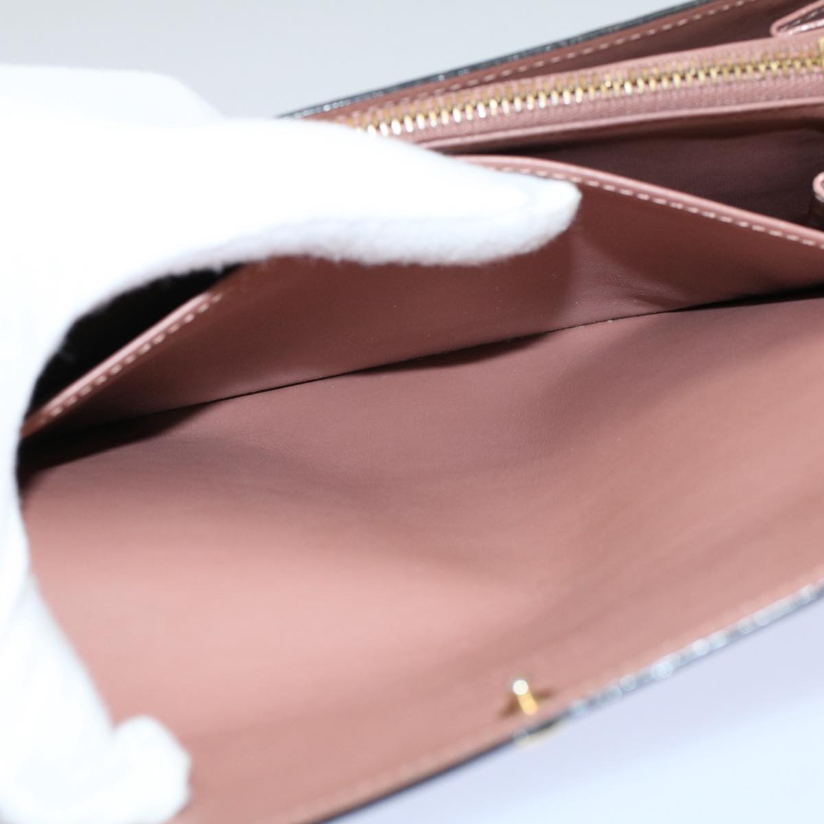 LOUIS VUITTON Vernis Portefeiulle Sarah Wallet Rose Velours M91767 56689