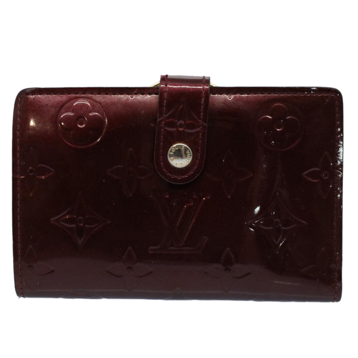 LOUIS VUITTON Vernis PortefeuilleViennois Wallet Rouge Favist M91524 56720