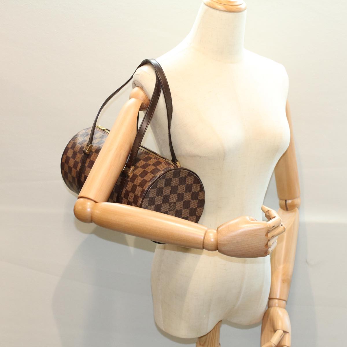 LOUIS VUITTON Damier Ebene Papillon 30 Hand Bag N51303 LV 56748