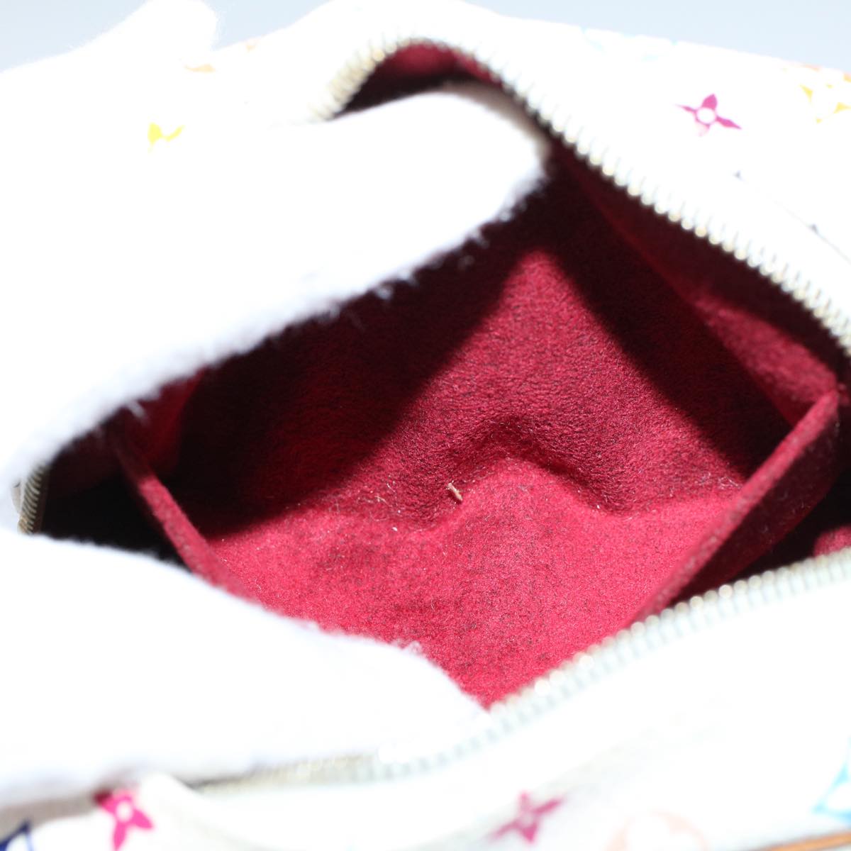 LOUIS VUITTON Monogram Multicolor Trousse Wapity Pouch White M58033 56958