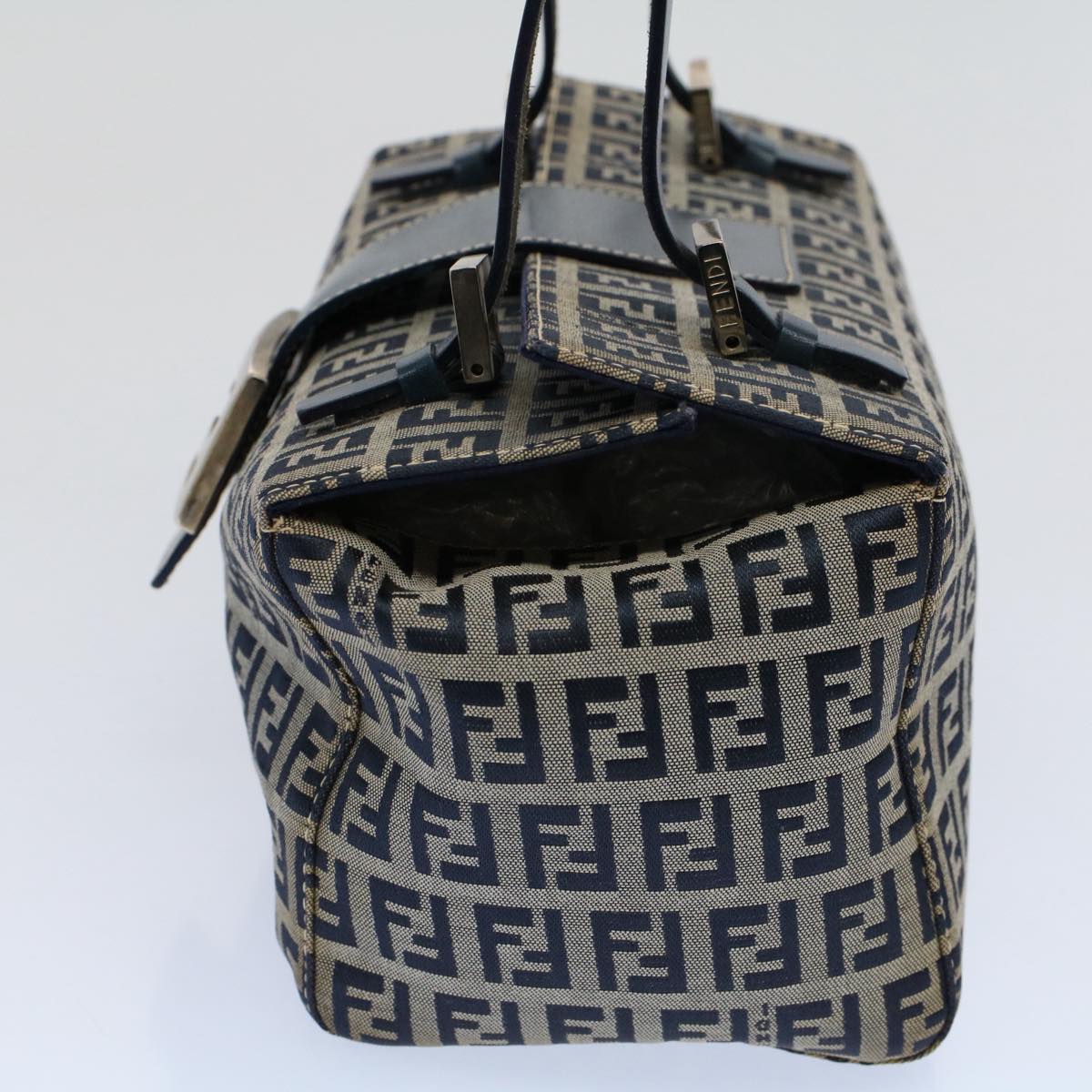 Luxury FendiZucchino Canvas Hand Bag Navy56963