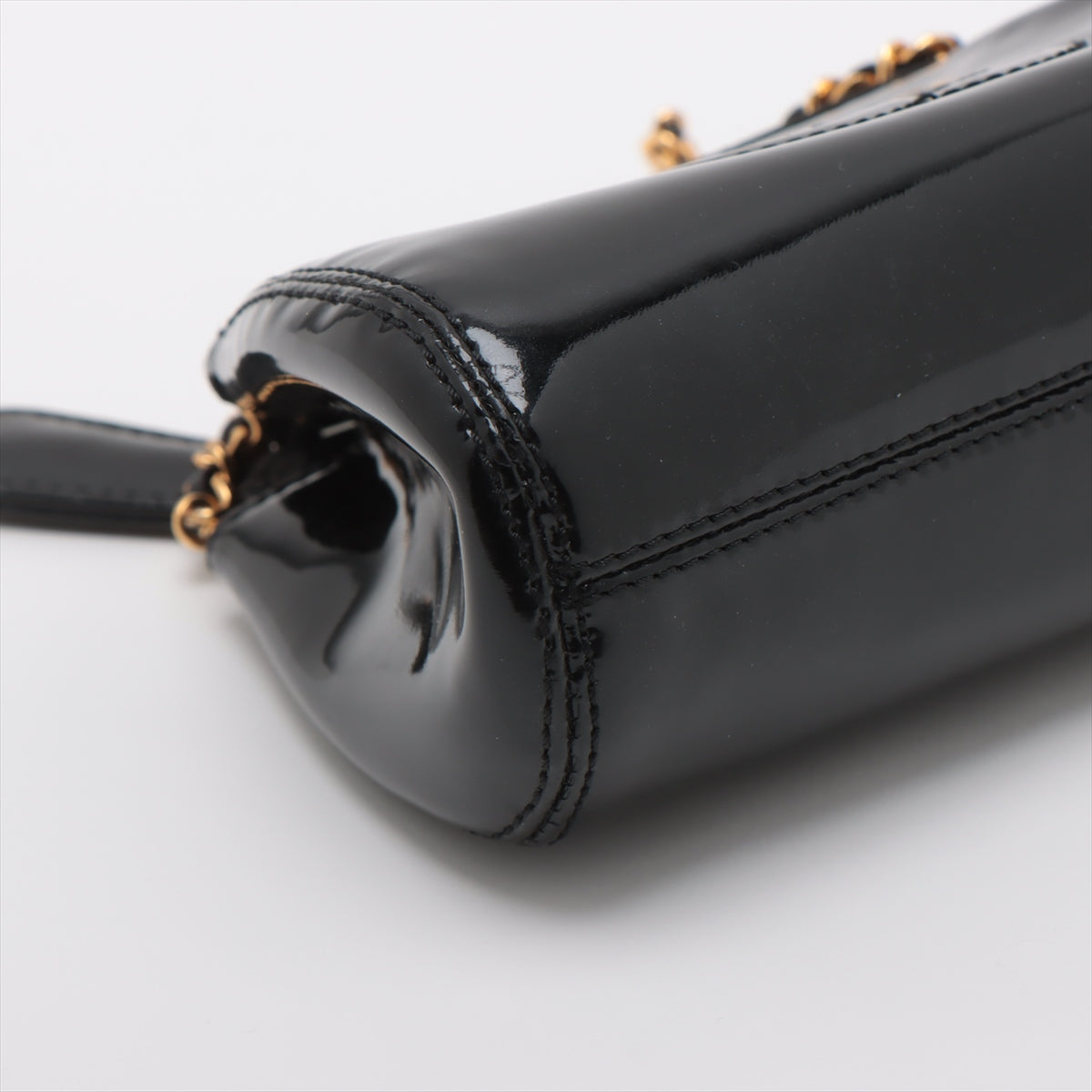 Chanel Coco Patent Leather Chain Shoulder Bag Black G 5th