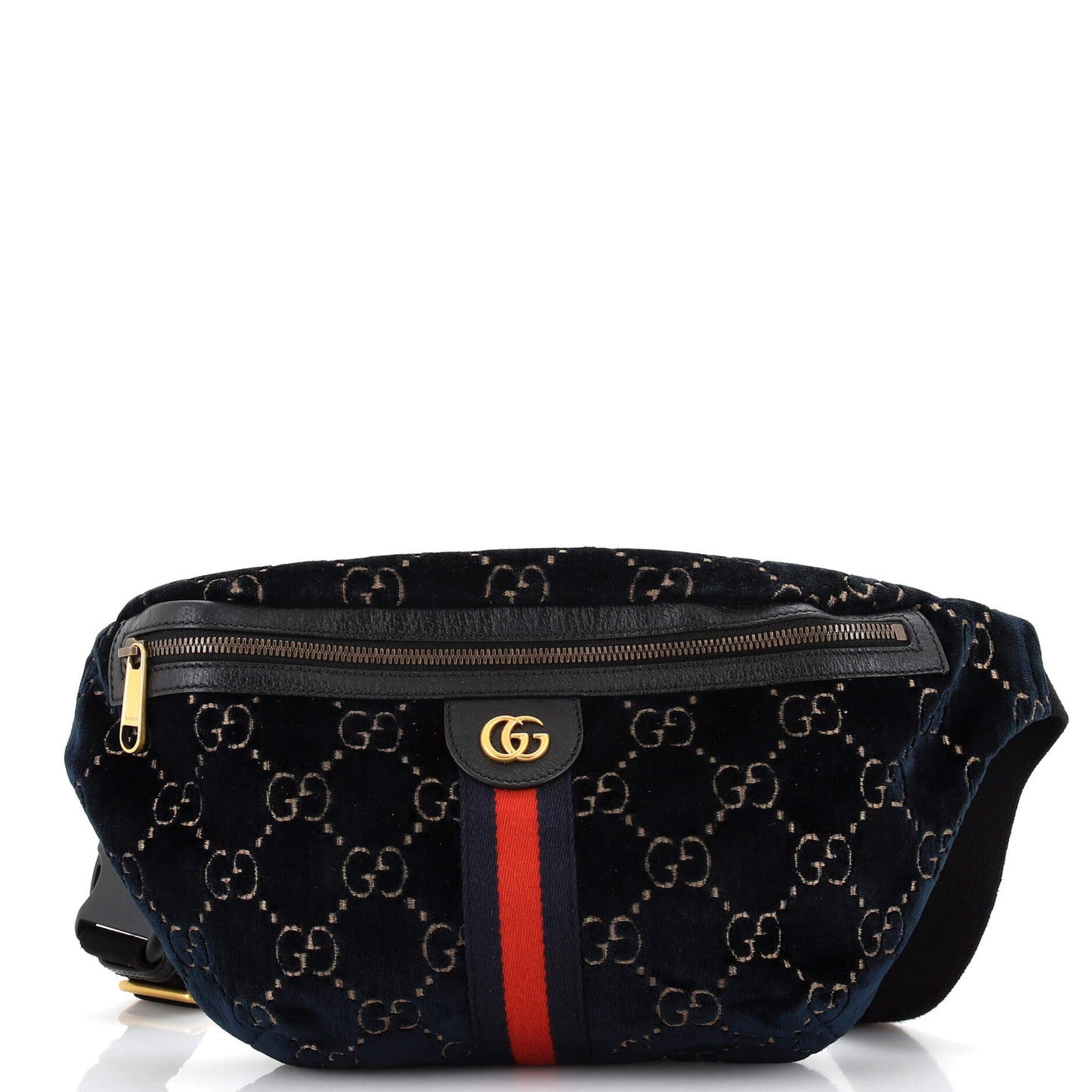 Luxury Gucci Trending 2025 Ophidia Zip Belt Bag GG Velvet
