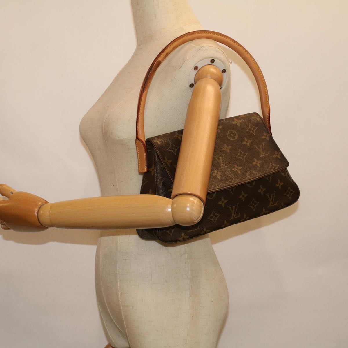 LOUIS VUITTON Monogram Mini Looping Shoulder Bag M51147 LV 57492