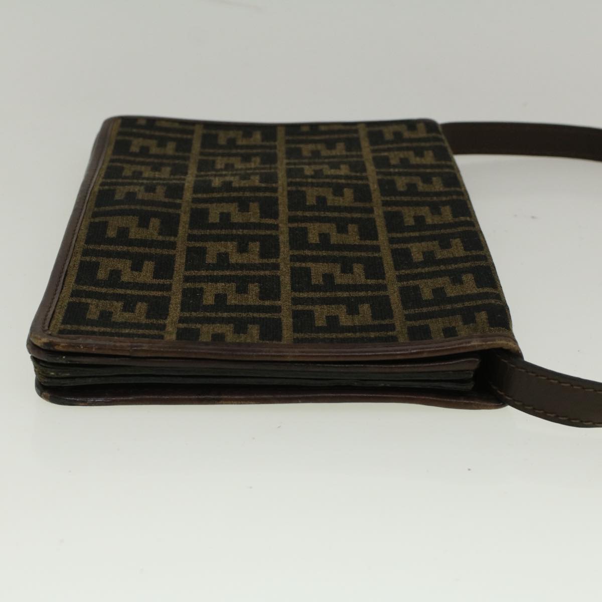 Luxury FendiZucca Canvas Shoulder Bag Brown57555