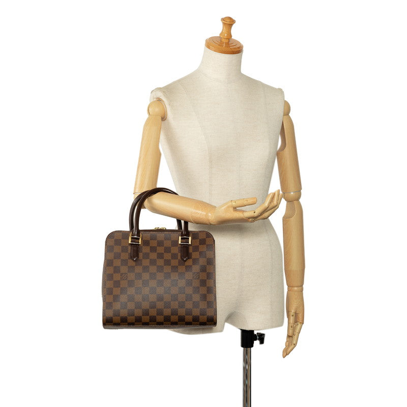 Louis Vuitton Triana Handbag N51155 Eve Brown PVC Leather Louis Vuitton