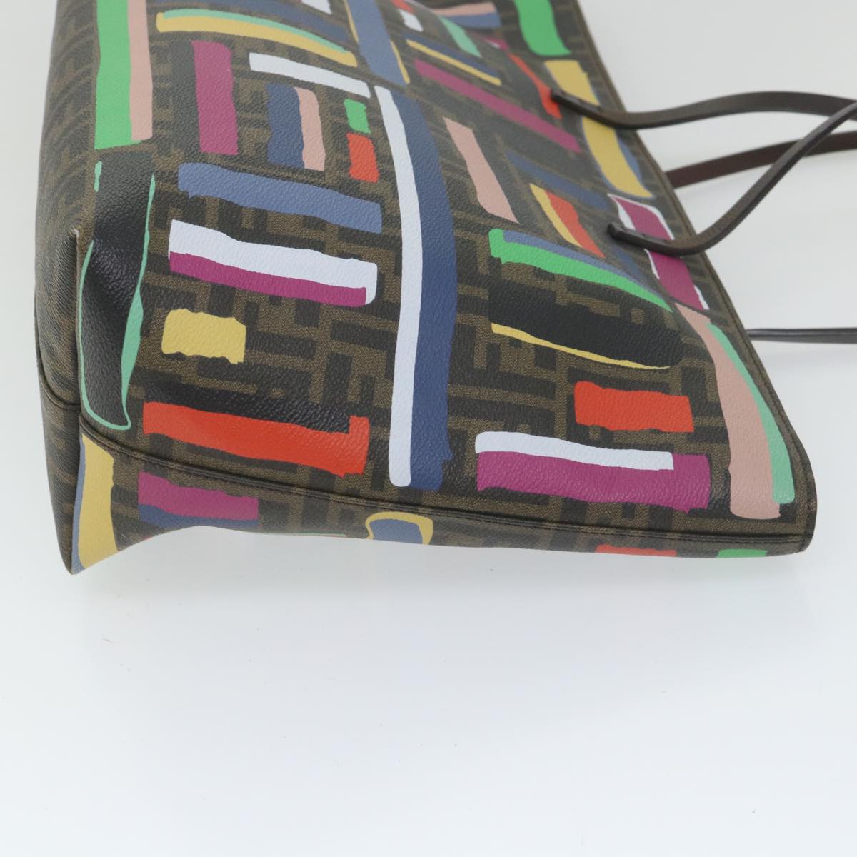Luxury FendiZucca Canvas Tote Bag PVC Leather Brown Multicolor58632